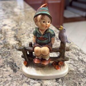 Vtg M.I. Goebel Hummel Wayside Harmony figurine collectible boy sitting on fence